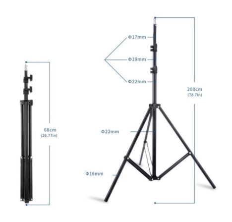 [TRIPOD ONLY] Tripod for MySejahtera KIOSK Stand Type Fast Measure Thermometer / Camera Tripod Stand Camera Screw Mount