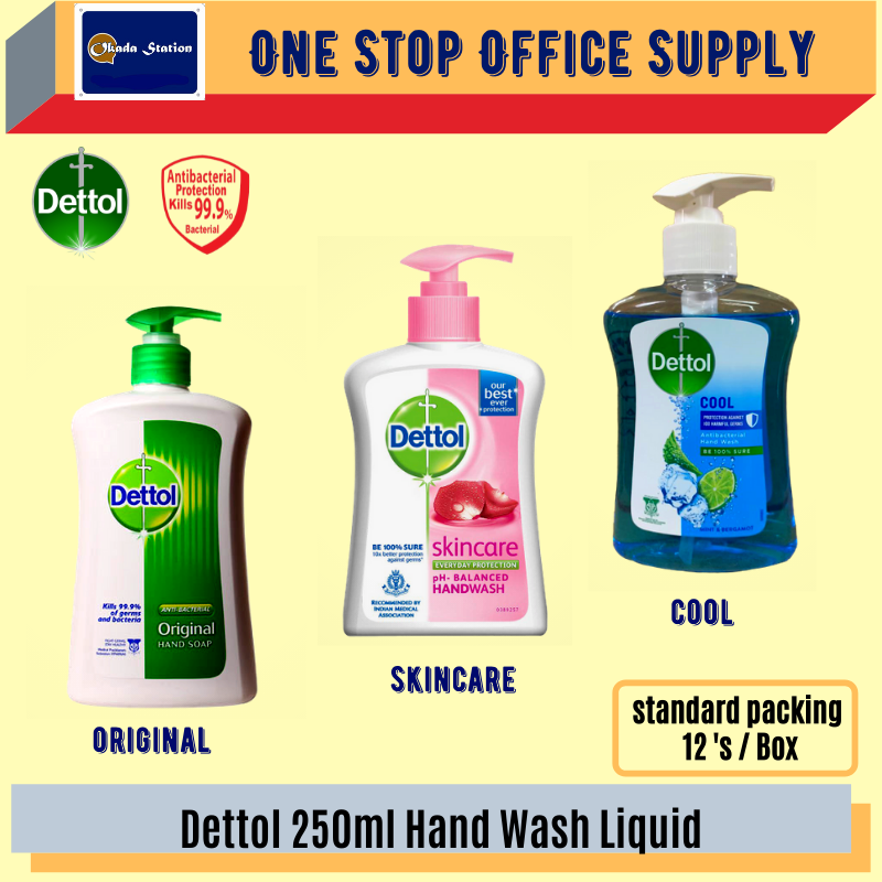 Dettol Hand Wash Skincare- 250ml / Dettol Handwash / Hand Soap # Antibacterial # Pencuci Tangan # Membasmi 99.9% Kuman # PH Balance # Hygienic Ingredient