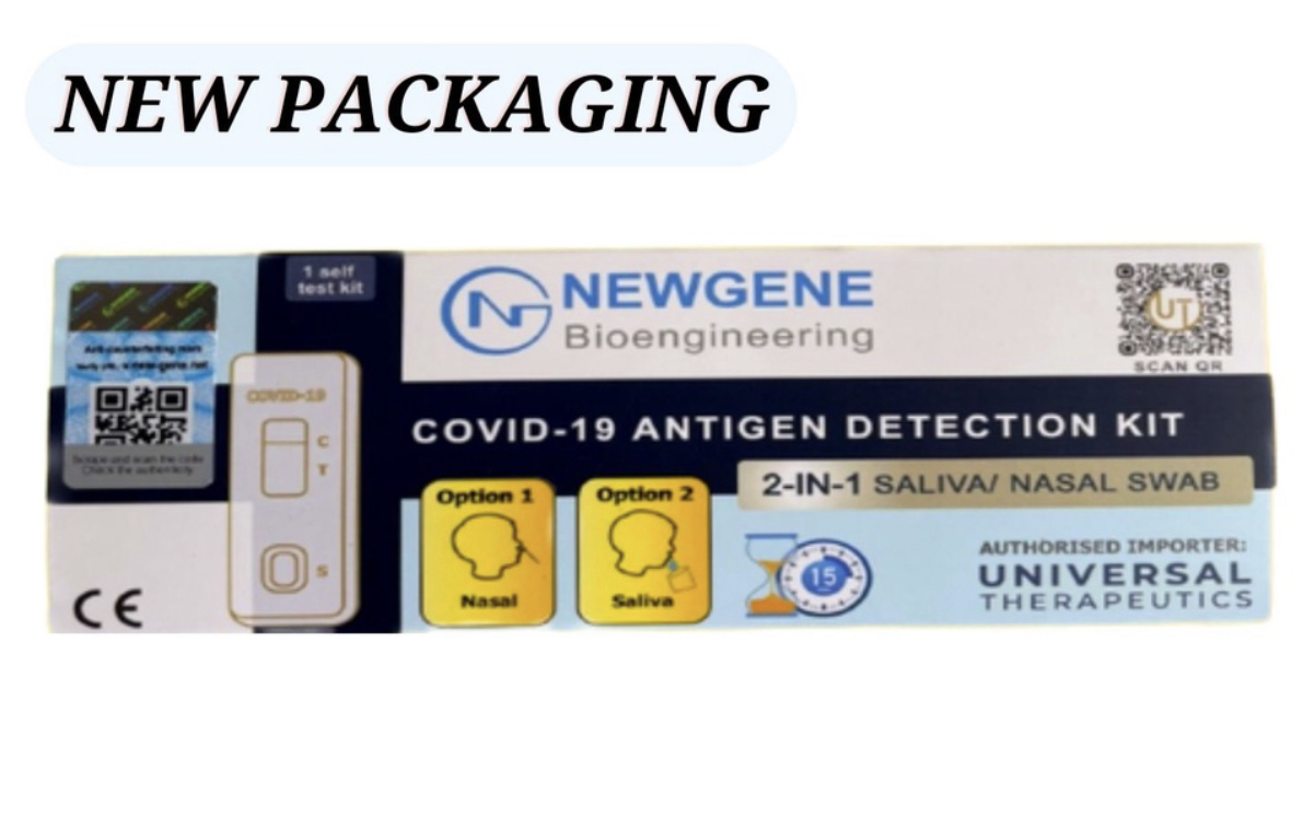 NEWGENE COVID 19 Home Self Test Rapid Antigen Kit (RTK) (Nasal/Saliva - 2in1) With QR CODE (EXPIRED 10/2025)