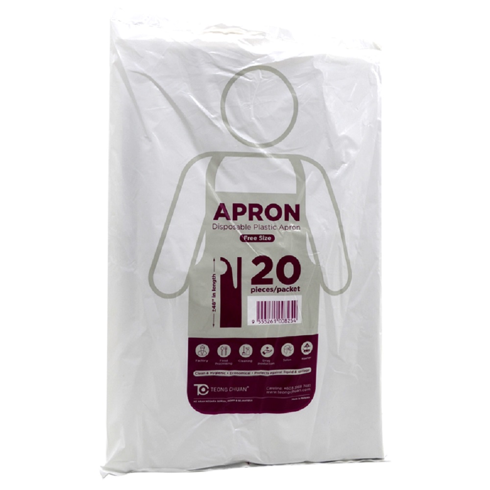 DISPOSABLE PLASTIC APRON (20PCS/ PACK)