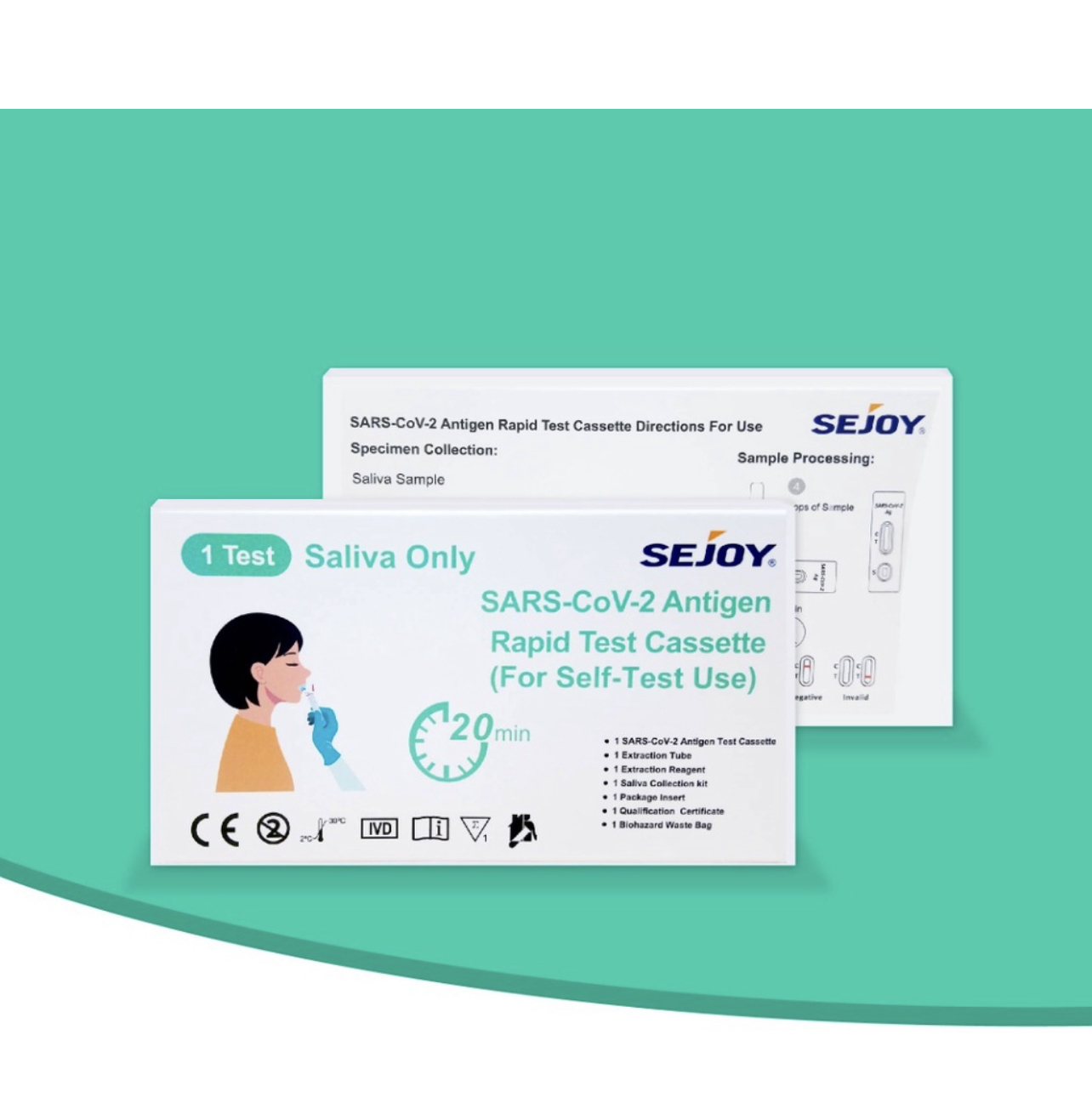 Covid-19 Test Kit Sejoy Saliva Antigen Rapid Test Kit