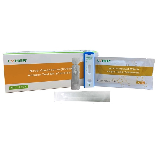 Lyher Novel Coronavirus (COVID-19) Antigen Test Kit (Saliva/Nasal) - Exp 08/2024