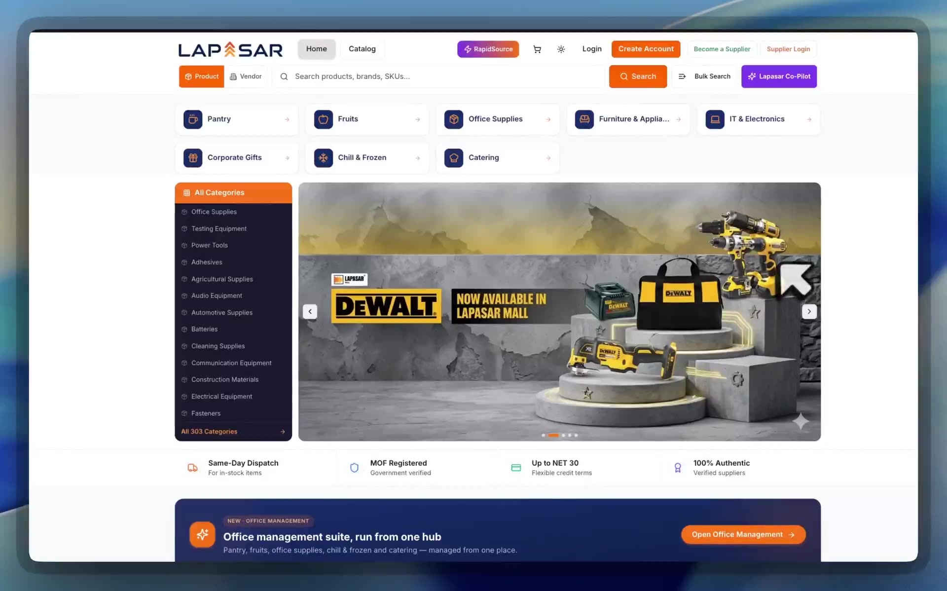 Registering as a vendor — Lapasar vendor portal screenshot