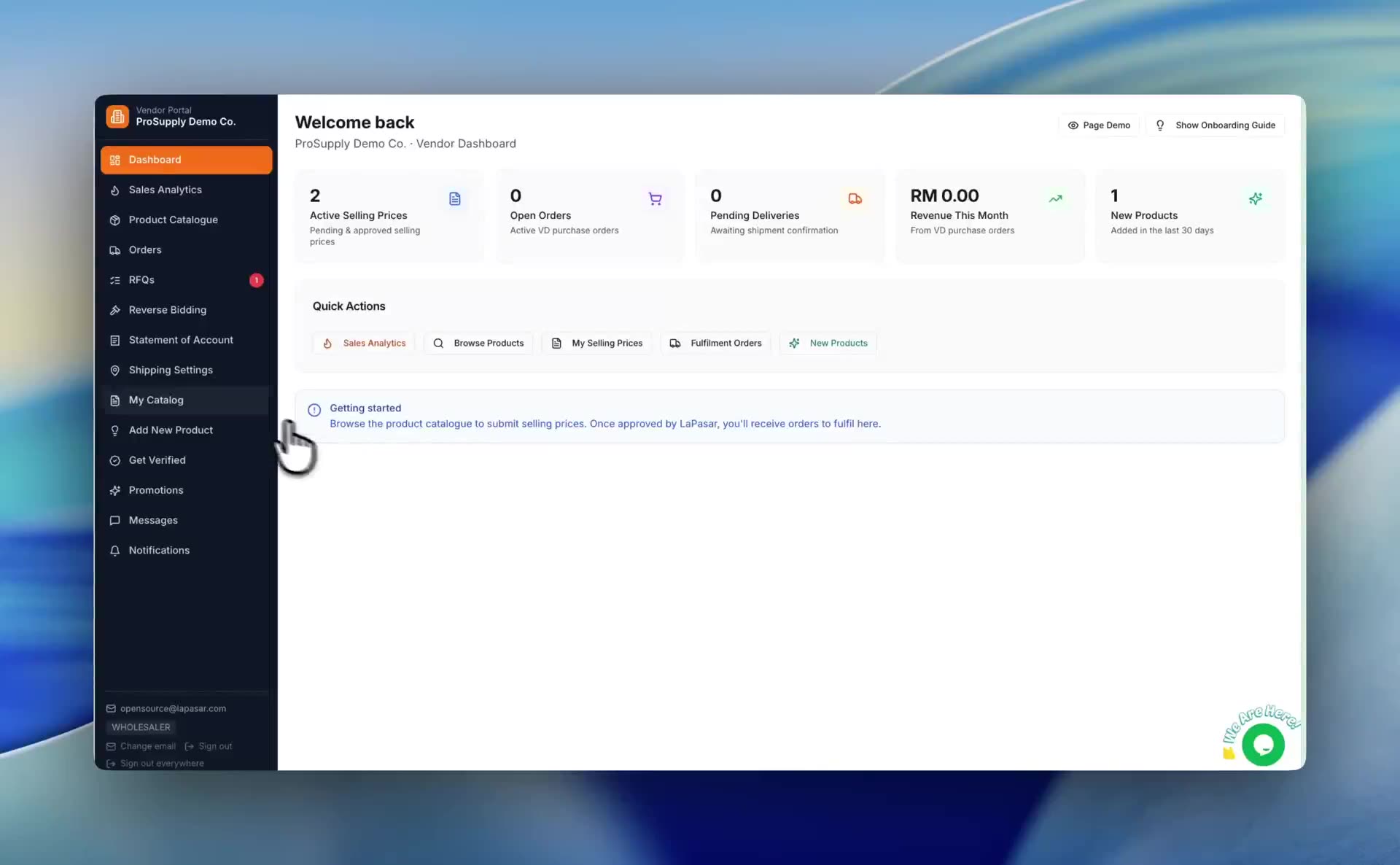 Uploading products — Lapasar vendor portal screenshot